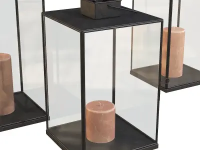 Nkuku Sia Lantern Candle Holders 3D model