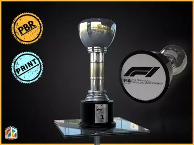 F1 Japanese GP Trophy Award - Realistic PBR cinematic - 3D print 3D model