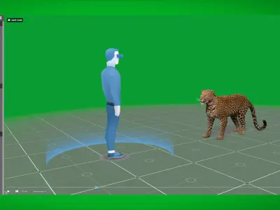 Arabian Leopard Low-poly 3D model