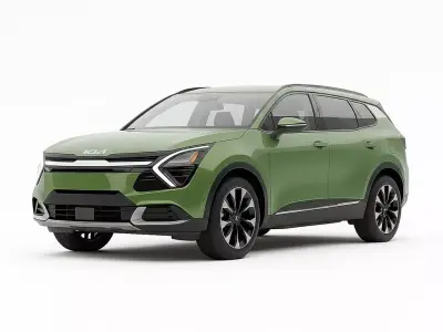 Kia EV9 2024 Electric SUV Modified Low-poly 3D model