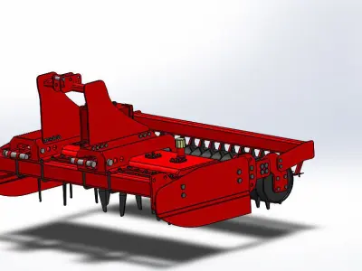 Vertical Power Harrow 3D print model