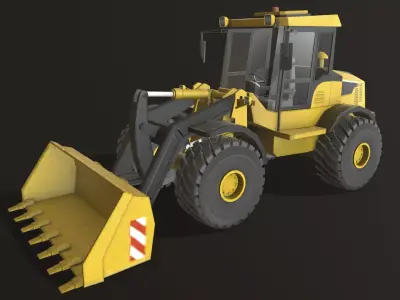 Wheel Loader Low-poly 3D model