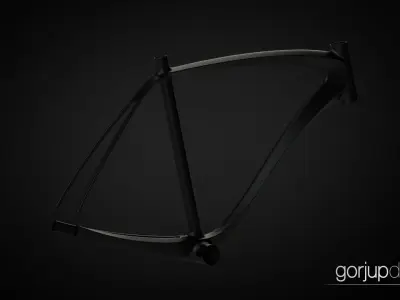 Carbon road bicycle frame concept 3D model