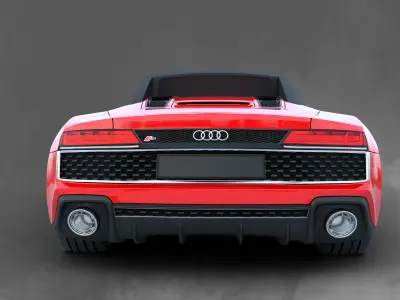 Audi R8 Low-poly 3D model