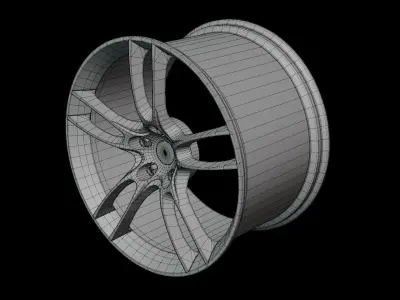 Ford GT 2016 Rim Free low-poly 3D model