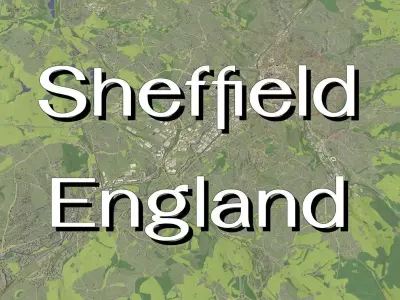 Sheffield England - city and urban 3D model