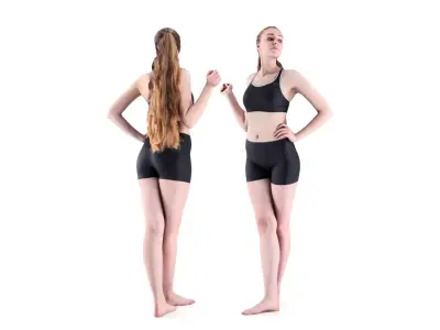 Female sport 23 Low-poly 3D model