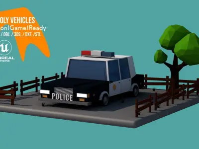 Lowpoly Vehicles Pack - Subdivision-Game-Ready Low-poly 3D model