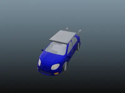 cartoon car Low-poly 3D model 12