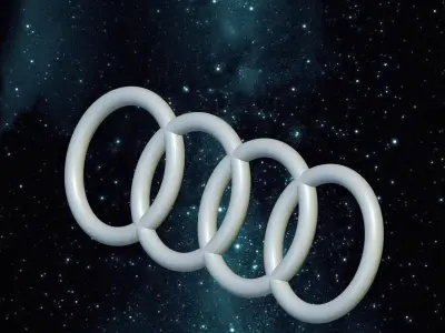 Audi logo 3D model
