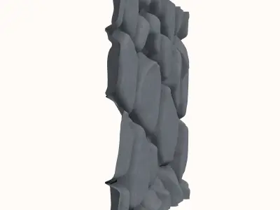 Heavy Duty Rock Wall Modular 3D model