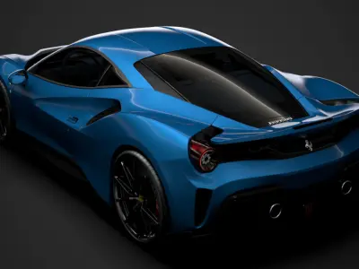 Ferrari GTB 488 Pista 2020 3D model