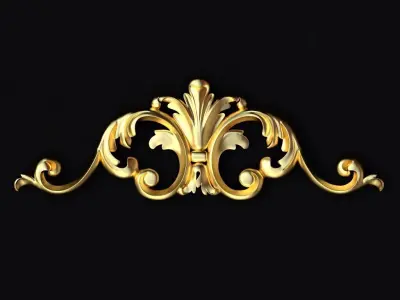 Central decor ornament for furniture 3D model 773