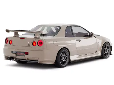 Nissan GTR Skyline custom Low-poly 3D model