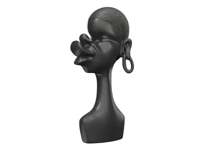 Statuette African Woman 3D model