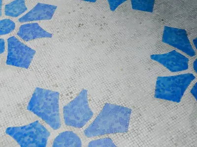 Mosaic Tiles Pattern 4 Seamless PBR Material Texture