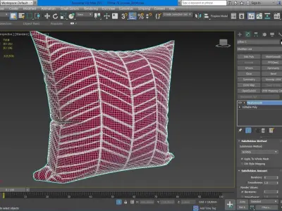 Decorative pillows  set 078 3D model