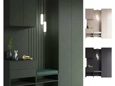 Composition in the hallway 3D model