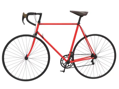 3D Model Road Bicycle - Low Poly Racing Bike 3D model