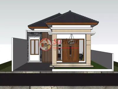 House 9x20m code 627 - Sketchup 3D model 3D model 3D model
