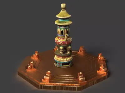 Chinese Bronze Incense  3D model
