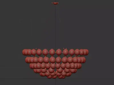 Modern bubble chandelier 3D print model