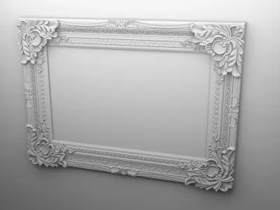   frame in classic style  for cnc manufacturing Low-poly 3D model