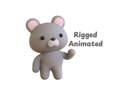 Chubby Rat Animated for Games  Low-poly 3D model