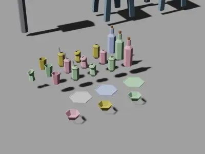 Stilyzed city pack Low-poly 3D model