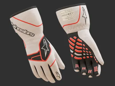 Alpinestars TECH-1 RACE V2 GLOVES 3D model