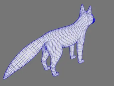 Low poly Fox Low-poly 3D model get