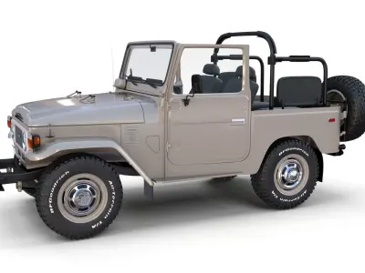Toyota Land Cruiser FJ 40 Top Down with Interior 3D model