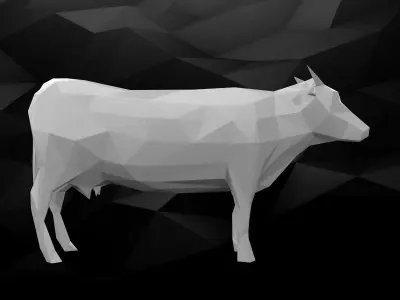 3D Printable Cow Model 3D print model
