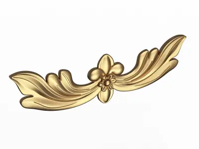 Carved Plaster Molding Decoration 048 Low-poly 3D model