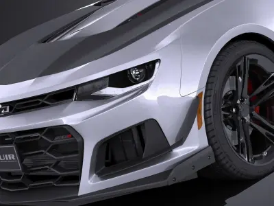 Chevrolet Camaro ZL1 1LE CG 2018 LowPoly 3D model