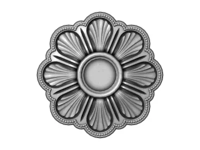 Rosette plaster molding N04 3D print model