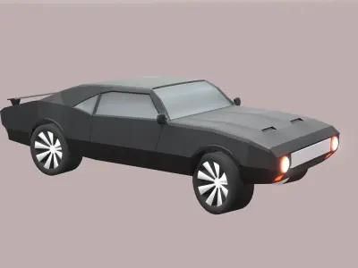 High-Quality Sports Car 3D Model for Visualizations and Games Low-poly 3D model