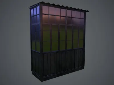 Soviet closed balcony for home - 1 Low-poly 3D model