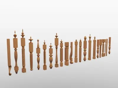 MEGA Handrail Baluster Collections 3D model