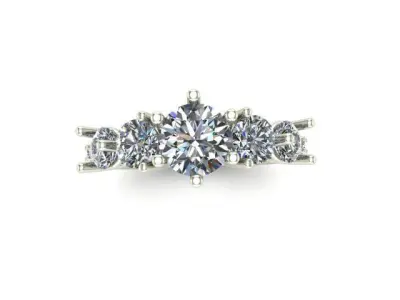 Ring With Diamond Around It 3D model