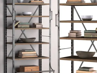 Racks in industrial style 3D Model Collection