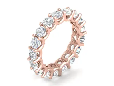 U Shaped Eternity Ring 3 point 8 mm stone size swiss 12 and EU52 3D print model