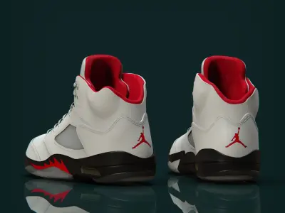 11-Sneakers air jordan 3D model