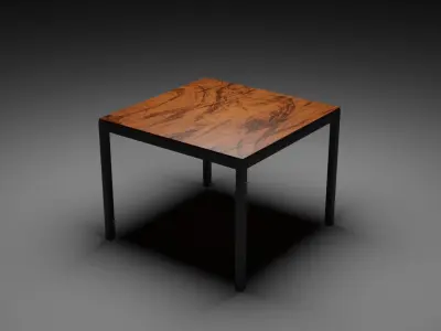 Table And Chair-Low Poly Model Low-poly 3D model