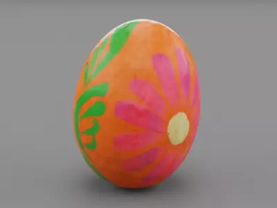 Easter egg 06 Low-poly 3D model