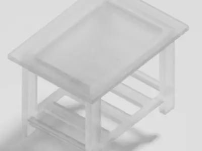 Crystal Glass Table 3D model