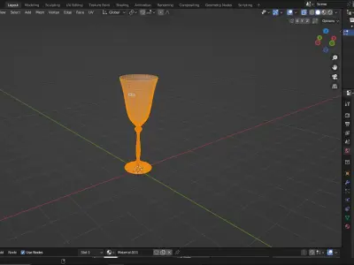 A glass wine Free 3D model