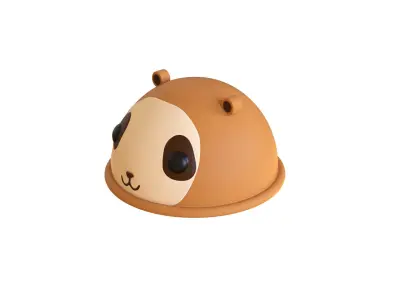 Low-Poly Sloth Hat  Low-poly 3D model
