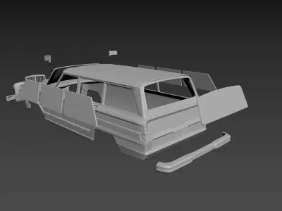 Jeep Grand Wagoneer 1963 Body For Print 3D print model