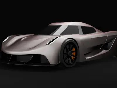 Koenigsegg Jesko Low-poly 3D model